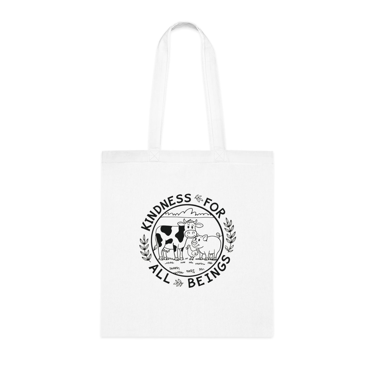 Kindness For All Beings Vegan Tote Bag