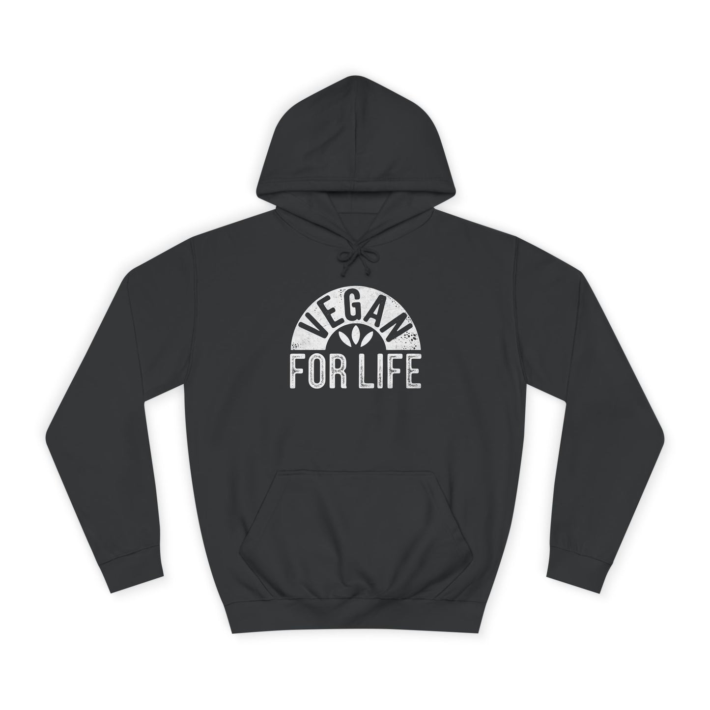 Black Vegan Hoodie with Vegan For Life Print