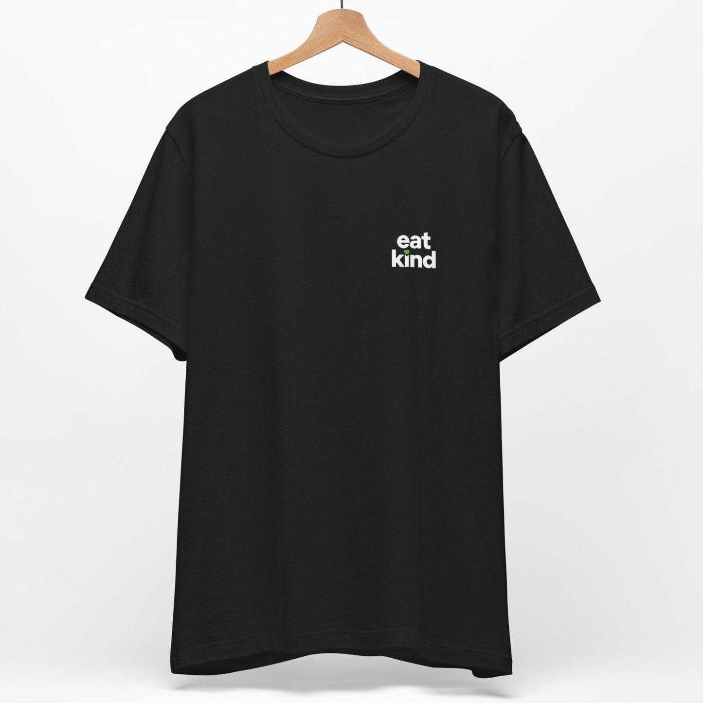 Eat kind black minimalist vegan t shirt