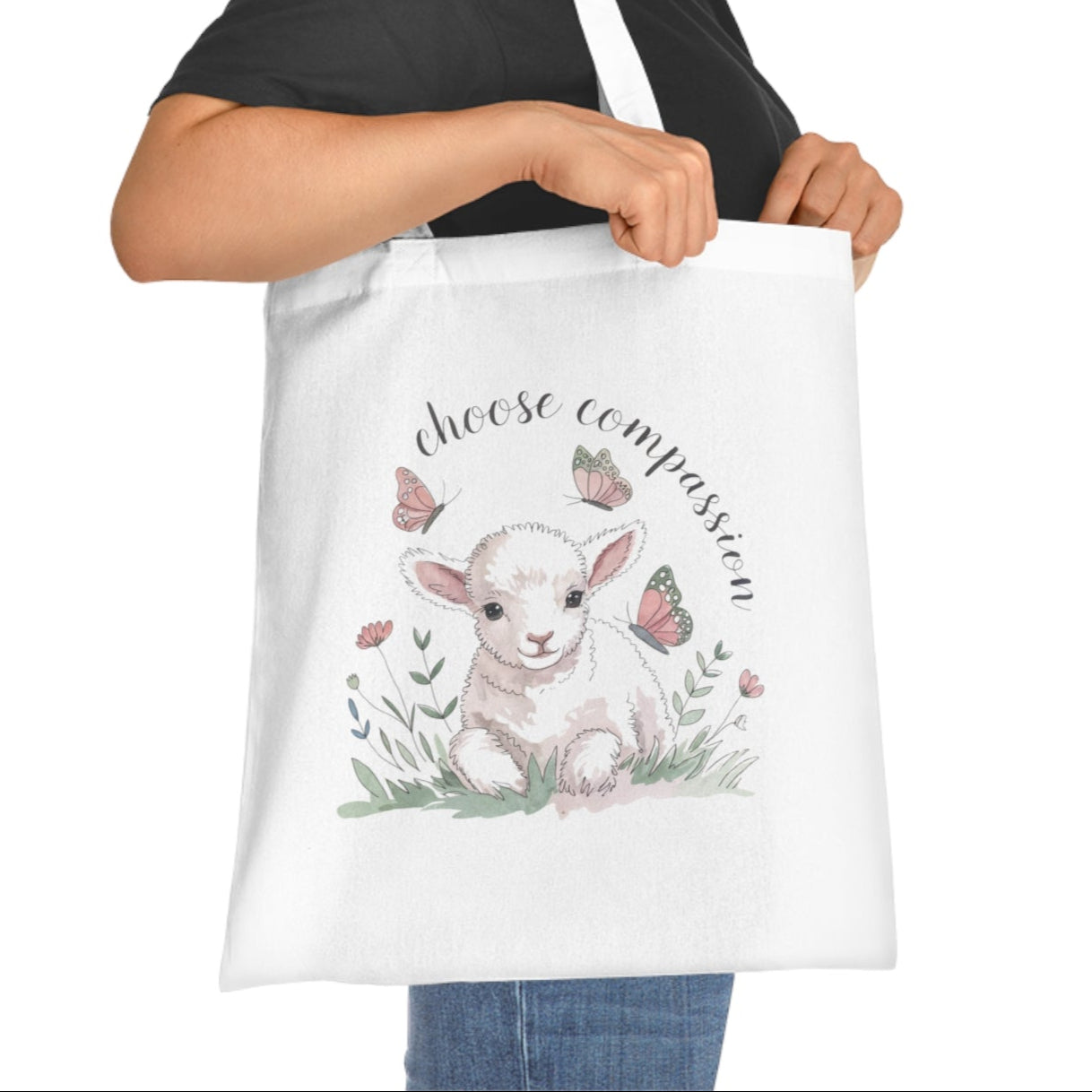 Choose Compassion Vegan Tote Bag
