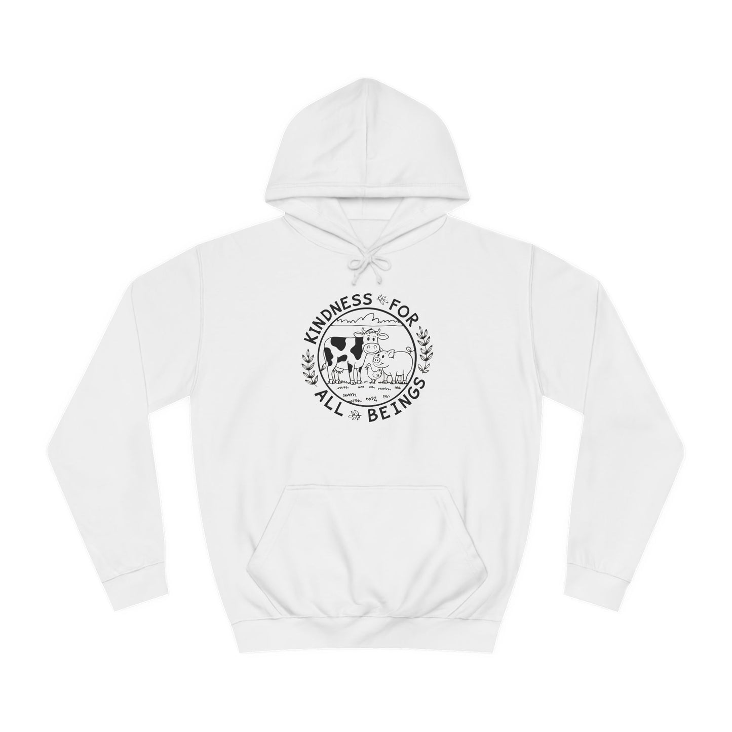 Kindness For All Beings Vegan Hoodie