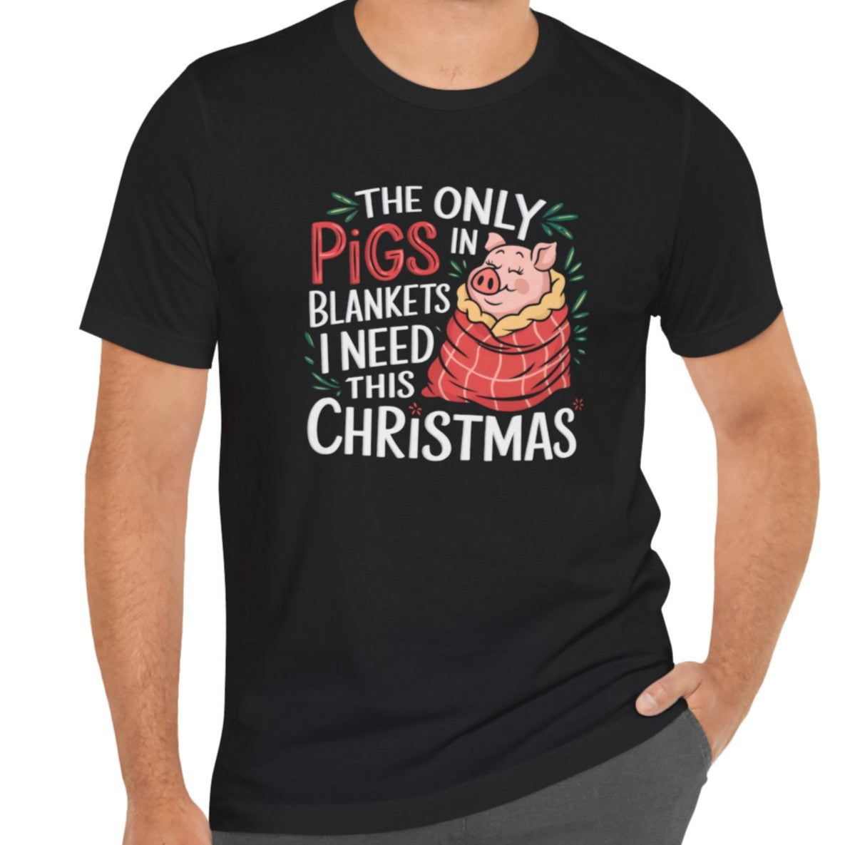 Vegan Christmas T-Shirt - Pigs In Blankets