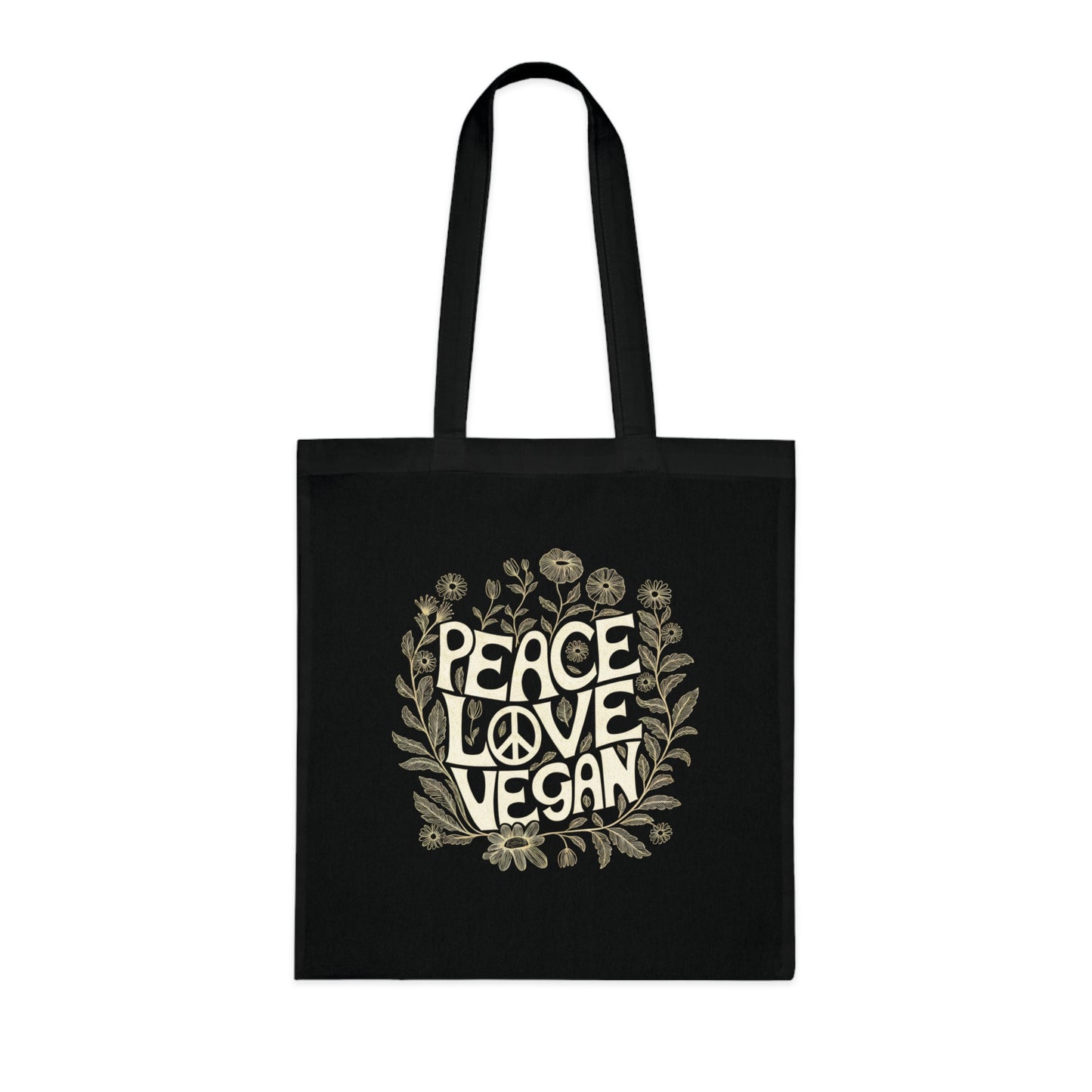 Peace Love Vegan Tote Bag