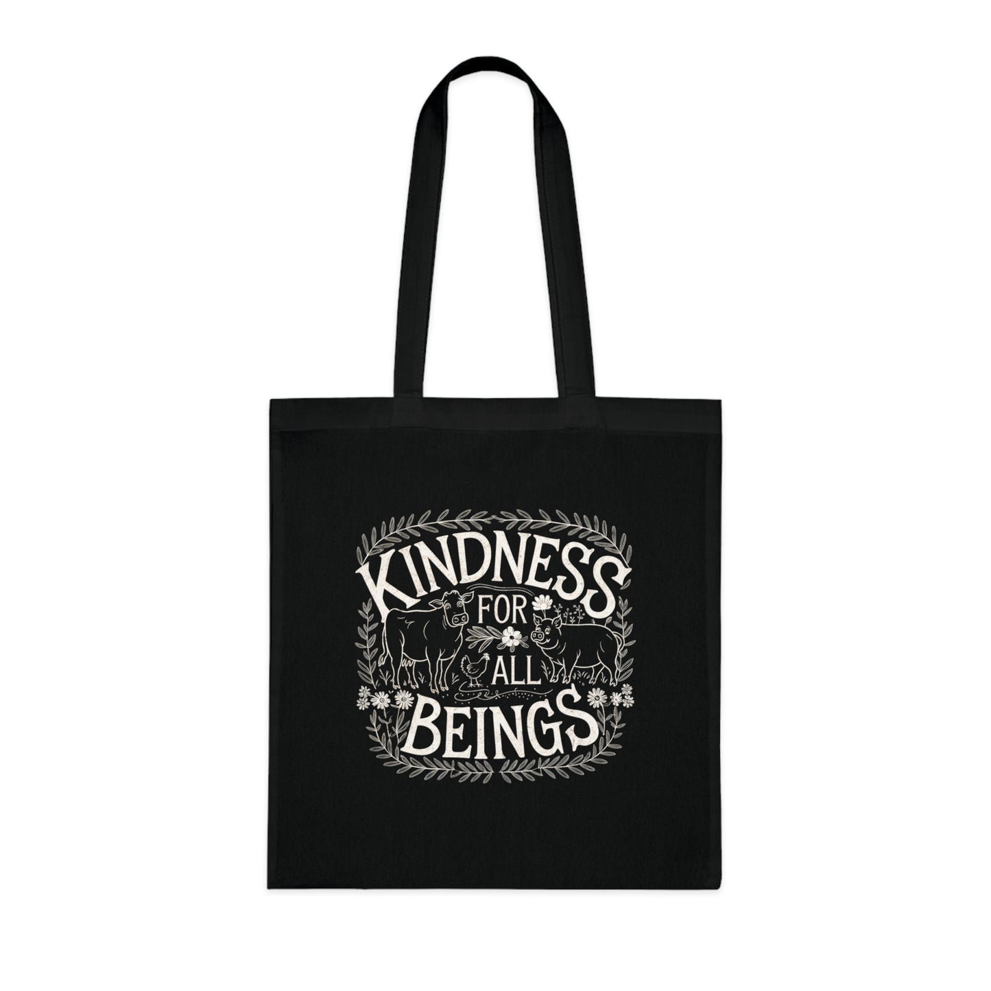Kindness For All Beings Vegan Tote Bag