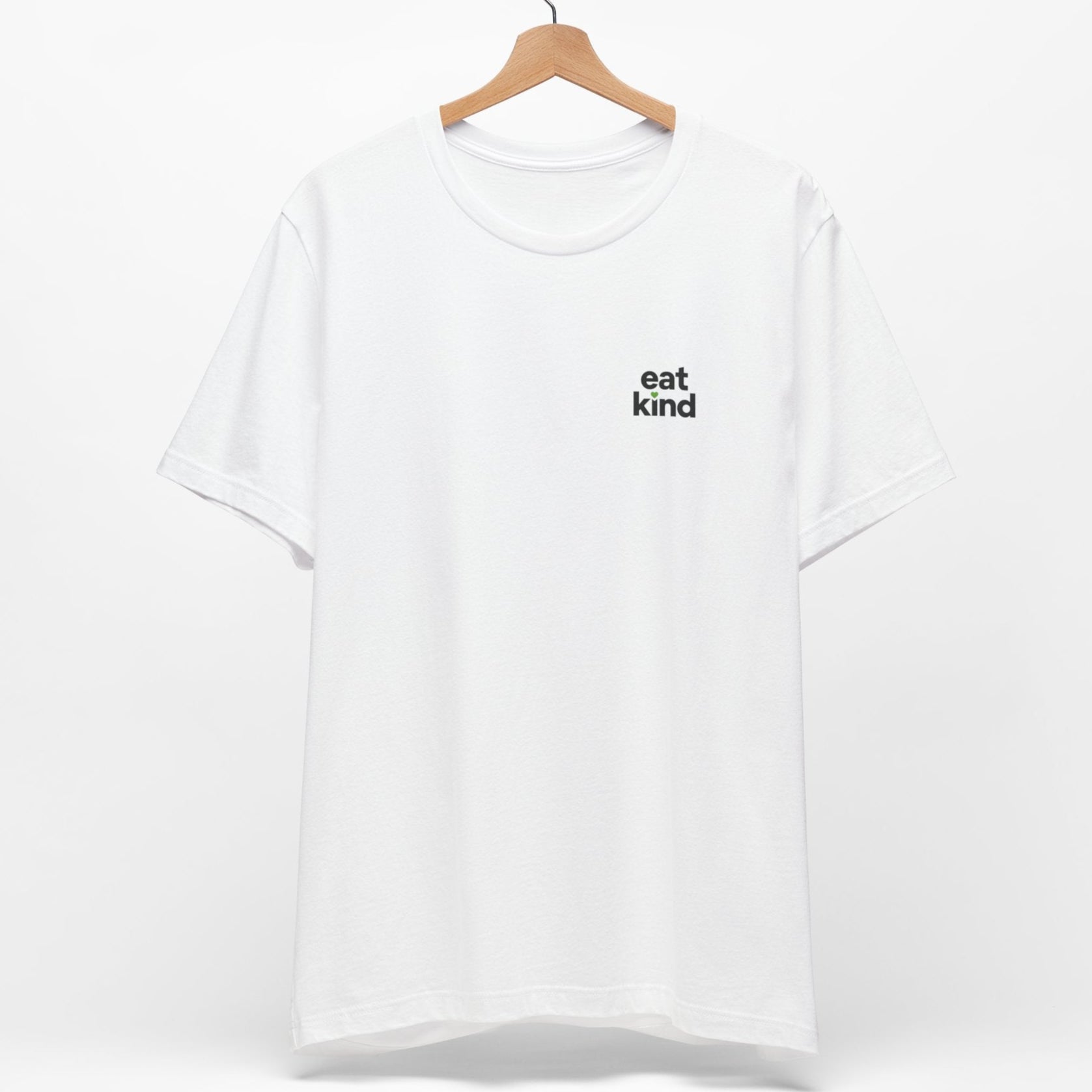 Eat kind white minimalist vegan t-shirt