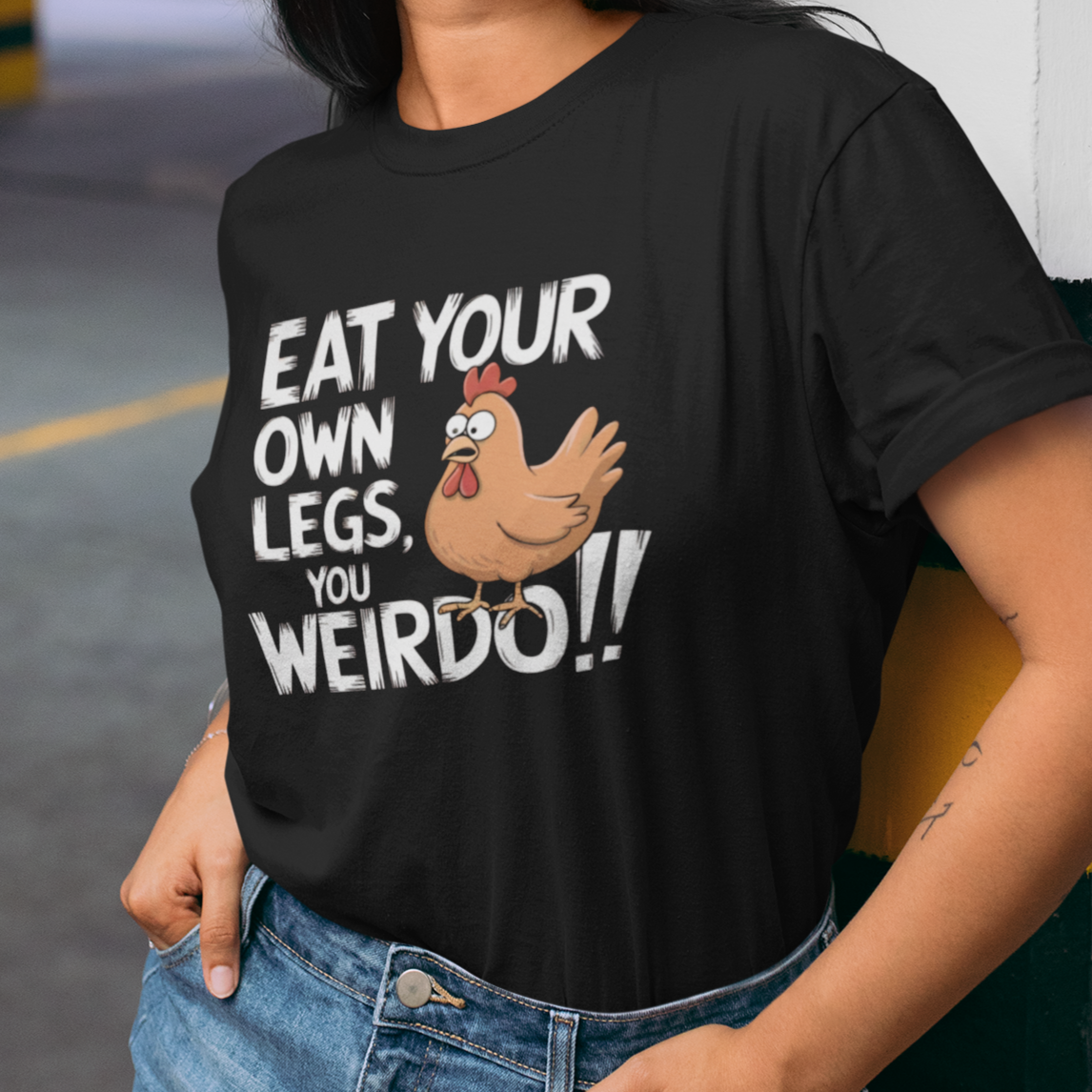 Funny Vegan T-Shirt - Eat Your Own Legs