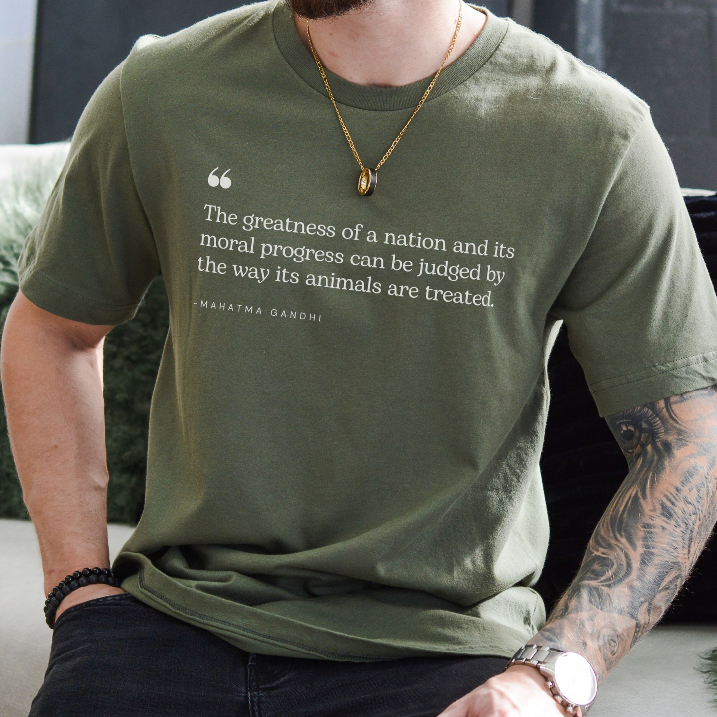 Gandhi Compassion Quote T-Shirt