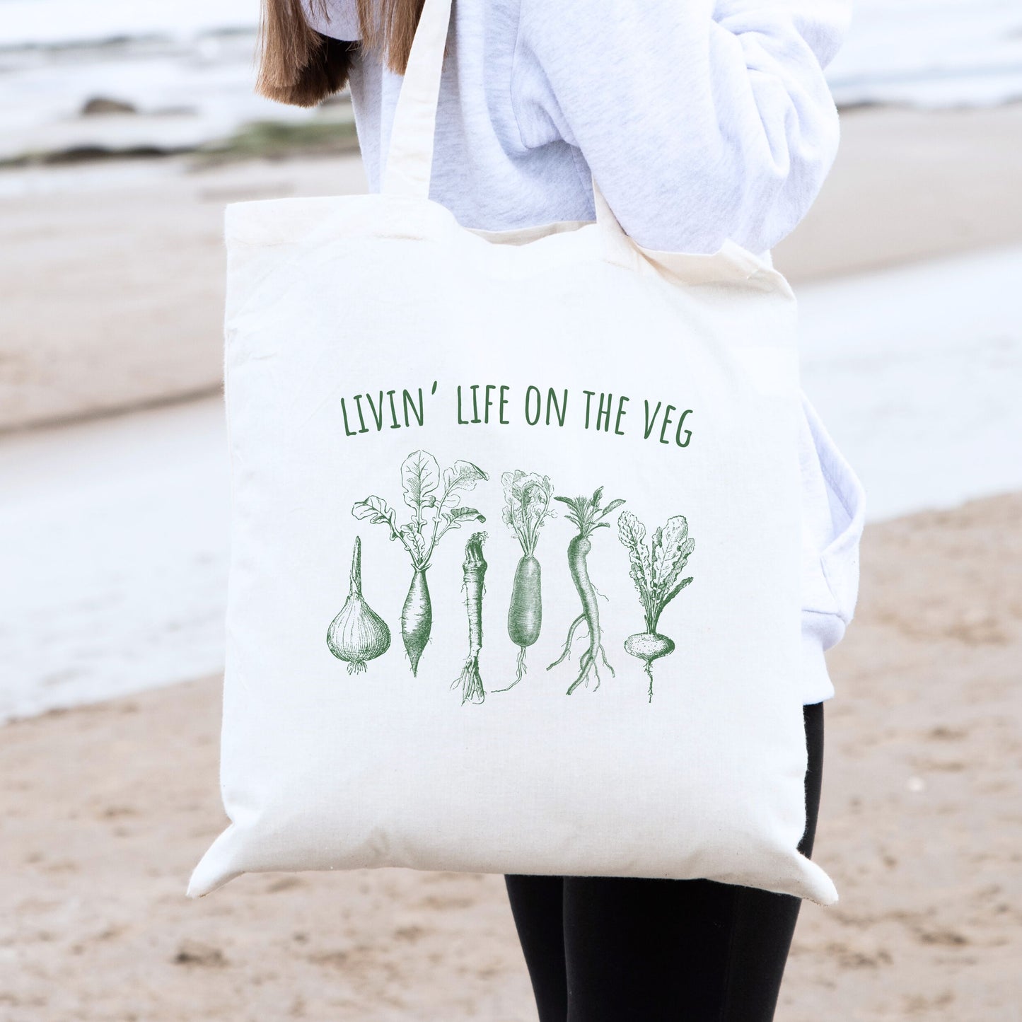 Livin' Life On The Veg Vegan Tote Bag