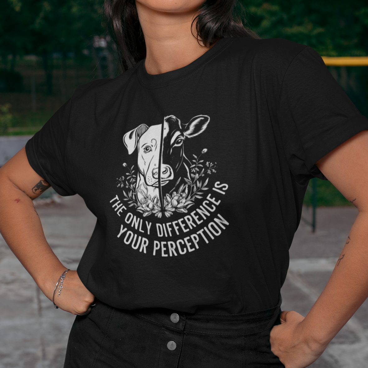 The Only Difference Is Your Perception Vegan T-Shirt