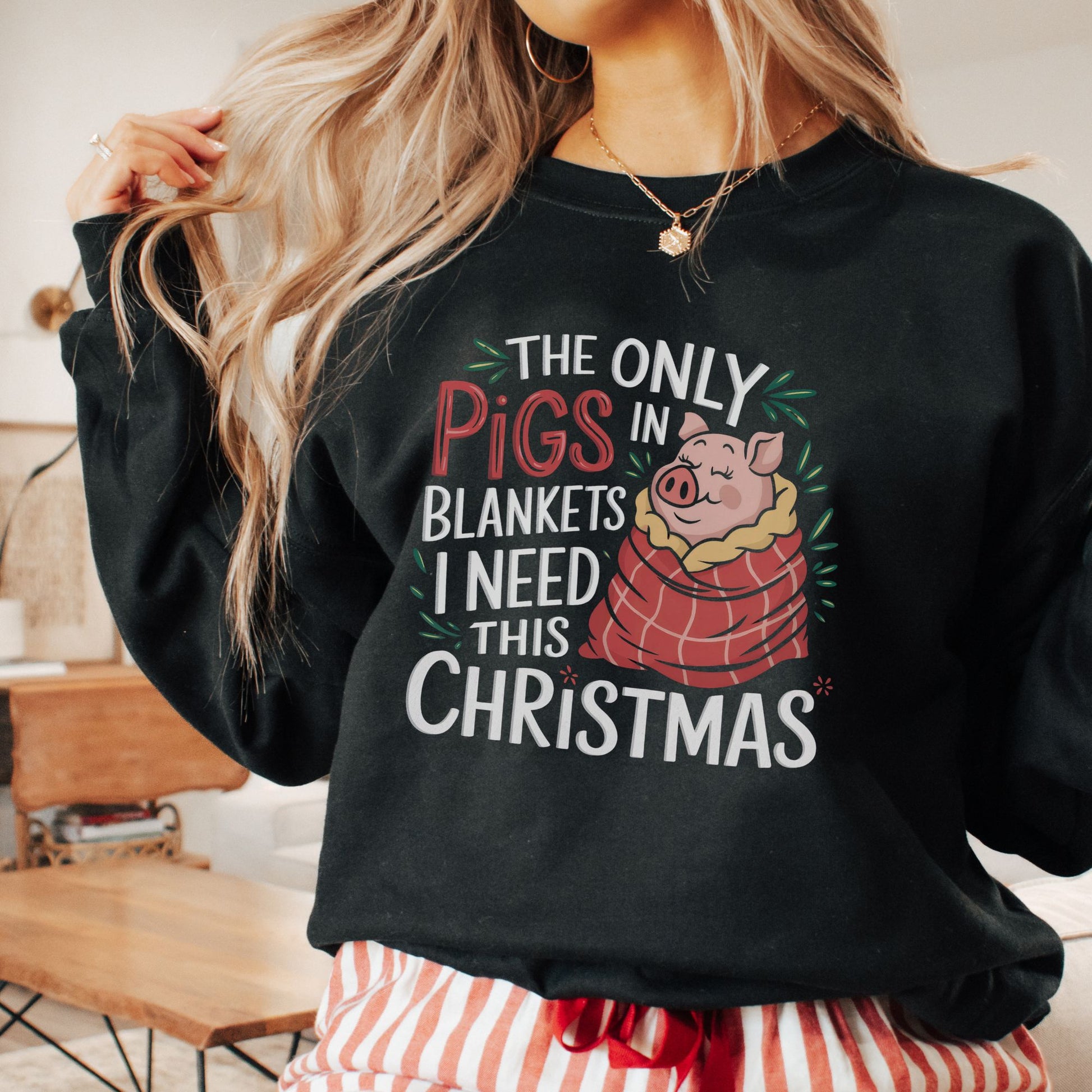 Vegan pigs in blankets Christmas jumper