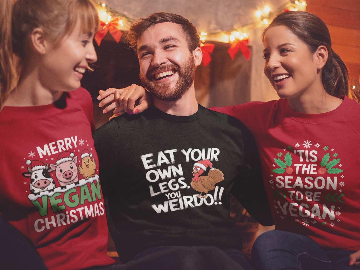 Tis The Season To Be Vegan Christmas Jumper